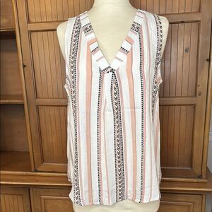 NWOT MINE V-Neck Sleeveless Top, Size Large